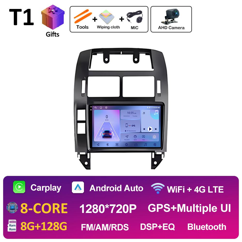 Android 14 Wireless Carplay For Volkswagen VW Polo MK4 6Q 9N 9N3 2004 2005 - 2009 GPS Navigation DSP Stereo Autoradio Head Unit