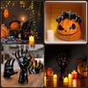 Halloween Decorations Devil Hand Statue Candle Holder Black Demon Hand Sculpture Wall Mounted Gothic Spooky Devil Ornament Home