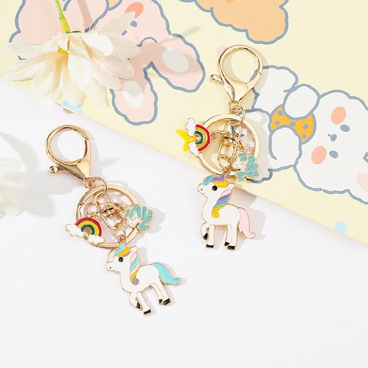 Horse Keychain with Rainbow Finish for Automobile Key Enhancement Bag Decoration and Personalize Styles