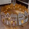 Gingerbread House Christmas Tree Skirt with LED Lights Christmas Tree Stand Base Cover for Holiday Party Home Decoration
