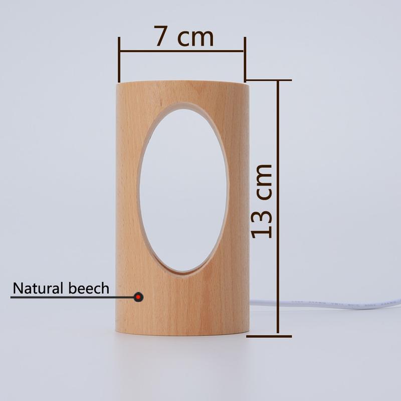 Wooden LED Desk Lamp, Night Light, Dimmed LED Lighting, Creative Table Lamp