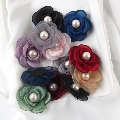 1 Stück 5 cm Mesh-Gaze-Blumen für DIY-Hochzeitsparty-Dekorationen, Blumenkranz, Sammelalbum, Basteln/3D-Stoffblumen