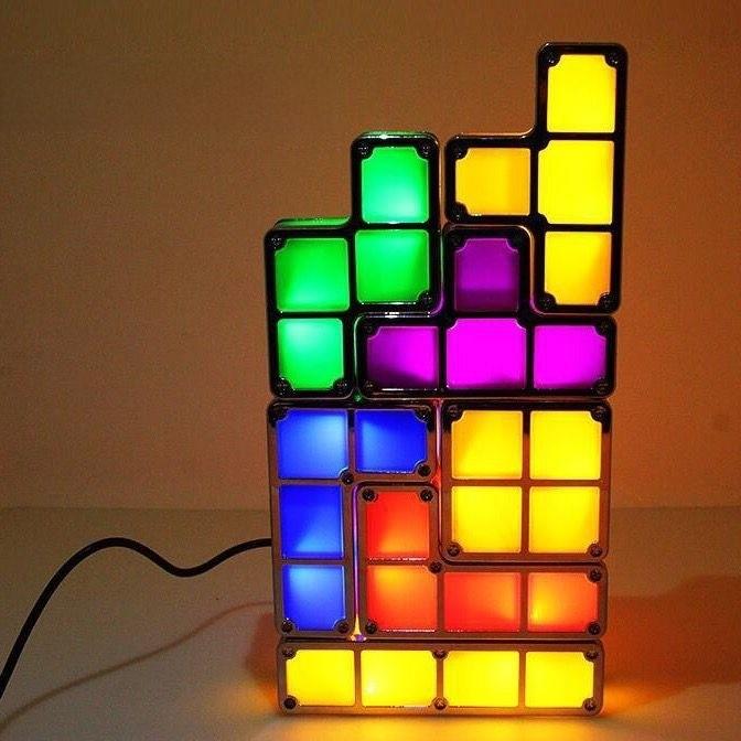 Tetris Led Night Light With 7 Colors Creative Stacking Block For Bedroom Decor