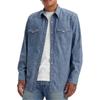Levis Barstow Standard Fit Lightweight Western Shirt Solid Point Collar Button Denim Long Sleeve Shirt Men Shirts Blue 85744-0067