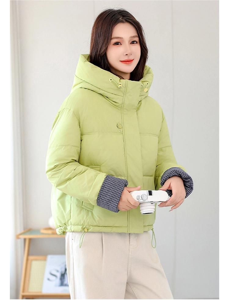 Women's Short Winter Jacket Warm Hooded Loose Cotton-Padded