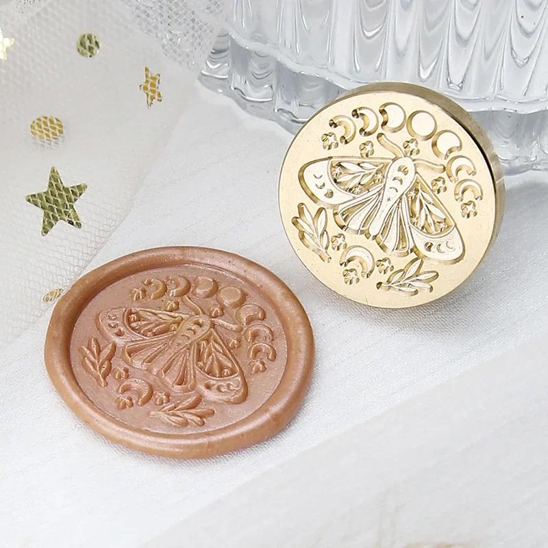 Wax Seal Stamp Moon Stars Vintage Sealing Stamp Head For Cards Craft Envelopes Wedding Wax Lacquer for Seals Scrapbooking