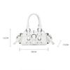 Vintage Messenger Bag Purse Women PU Leather Shoulder Bag Rivet Chic Handle Casual Crossbody Bags Retro Hand Bag