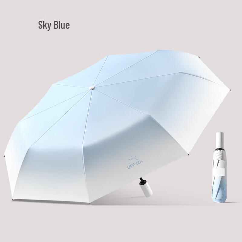 MAYDU Automatic 8-Rib Folding UV Protection Sun & Rain Umbrella