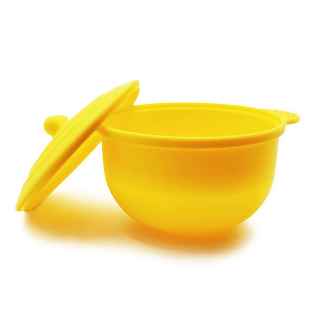 

Portable Wear Resistant Silicone Folding Bowl with Lid for Kids Infants yellow 1pcs#1
