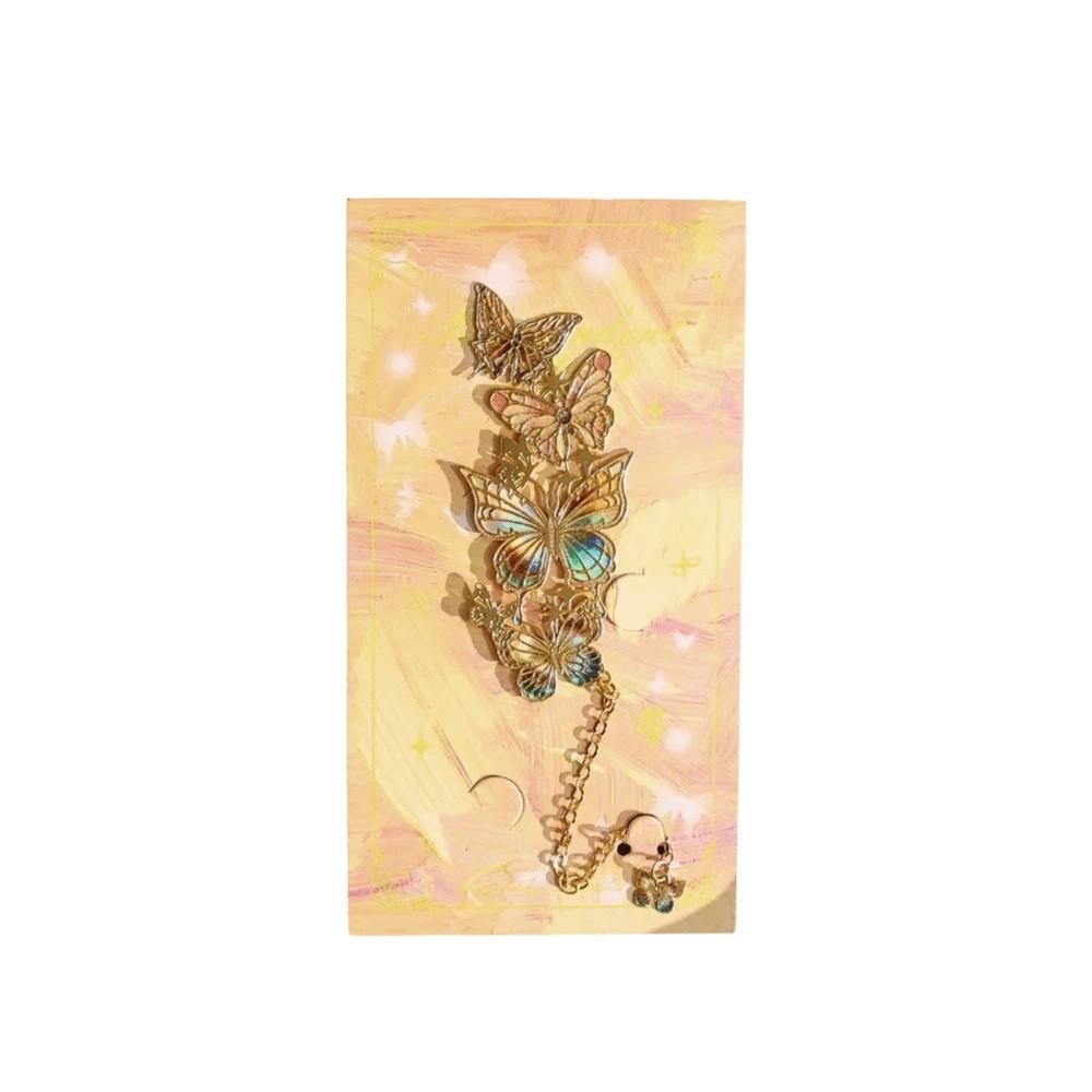 Creative Metal Butterfly Bookmark Chinese Style Decorative Bookmark Reading Accessory
