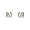 Trendy Metal Three-Ring Stud Earrings for Women - Unique Light Luxury Design