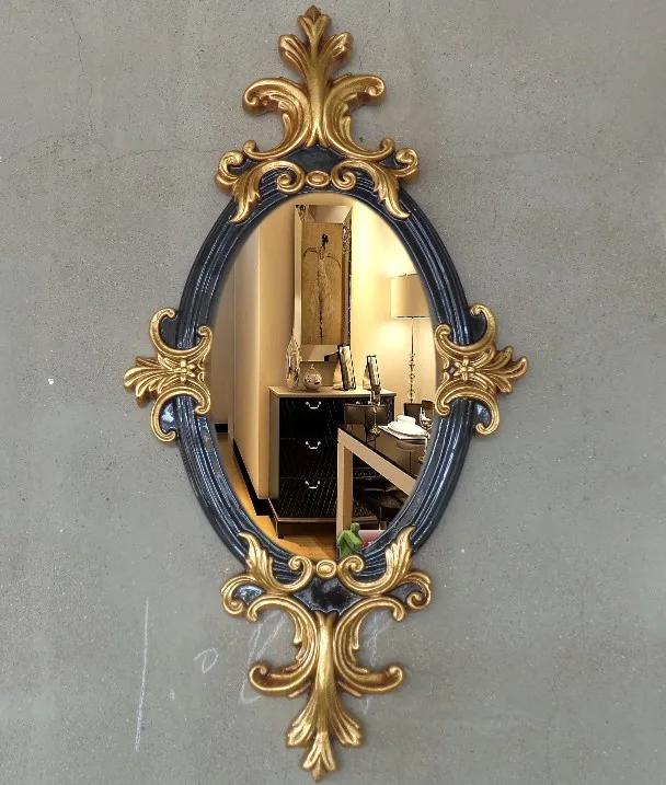 European American style mirror wall shaped wall mounted bathroom vanity makeup  decorative Decorative Mirrors