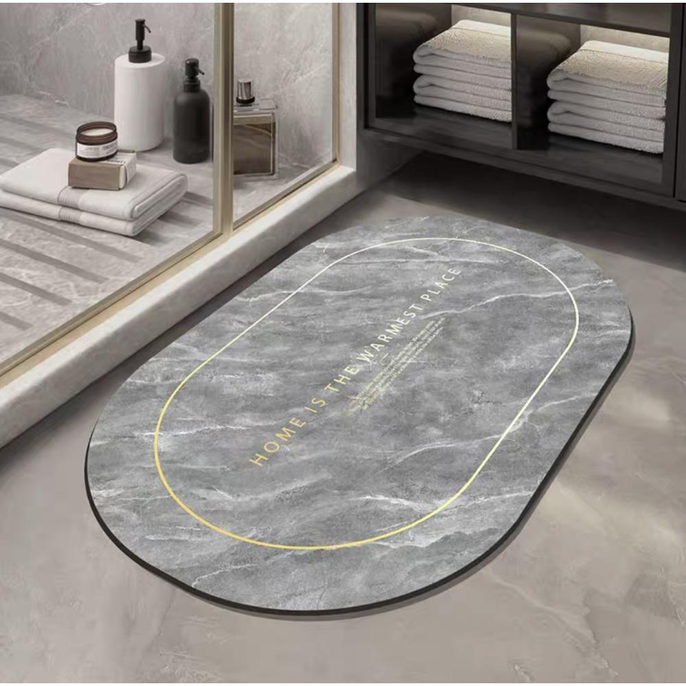 Diatom Mud Cushion Absorbent Bathroom Mat Marble Kitchen Foot Mat Toilet Door Mat Non-slip Absorbent