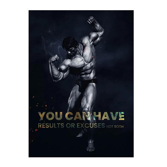 Bodybuilding Muscle Motivation Poster Wall Art Canvas Prints Modern Figures Fitness Painting for Gym Bedroom Home Decor Pictures