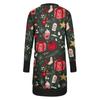 Dames Casual Lange Mouw Voorvest Gradueel Kerst Bedrukte Top Lichtgewicht Jas