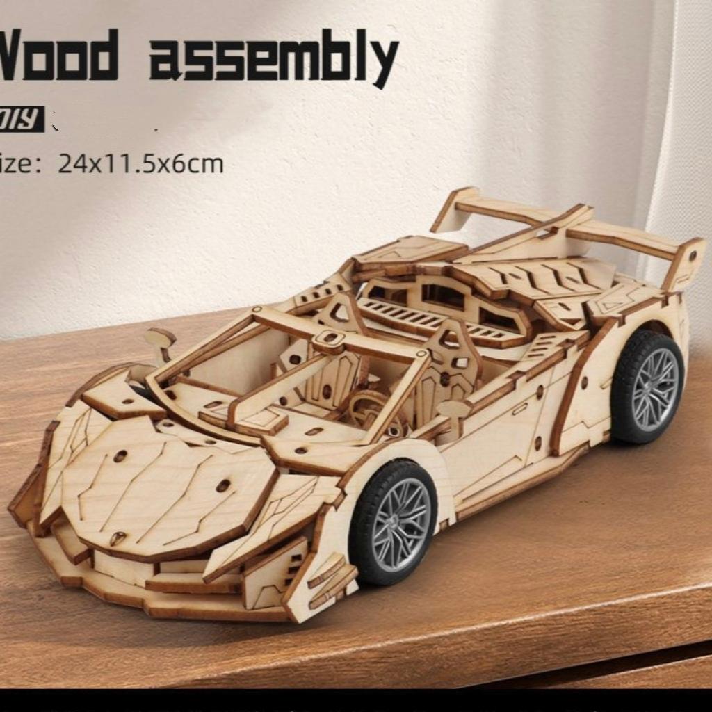 3D Wooden Puzzle DIY Model - Creative Kids & Adults Handcraft Gifts Set