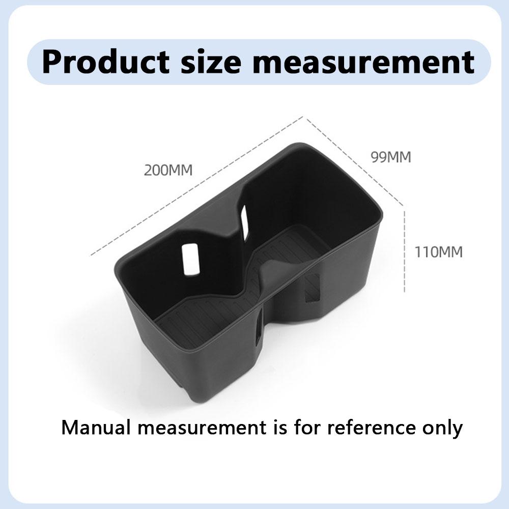 for Hyundai Santa Fe 2025 2025 Storage Box Cup Holder Anti Dirt Pad Car Interior Accessories Organizer Tidying Black