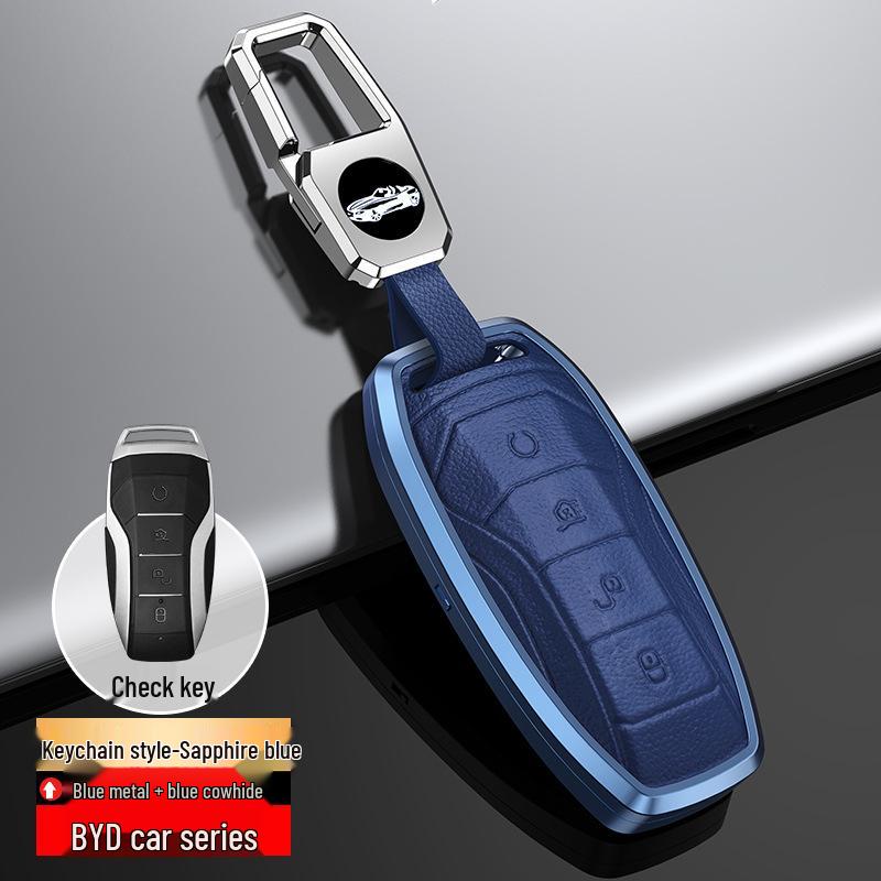 BYD Car Key Fob Case: Qin Pro, Song PLUS, Han MAX, Tang E9 - Aluminum Alloy Shell and Buckle