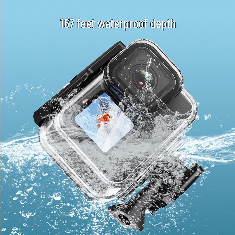 GoPro13 Wasserdichtes Gehäuse Kompatibel mit GoPro12/11/10/9 - Tauchkamera Schutzhülle und Zubehör.
