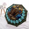 Musicians Legacy pattern umbrella, portable and foldable design, 8 ribs, a casual accessory for Halloween, Christmas, and birthday gifts.