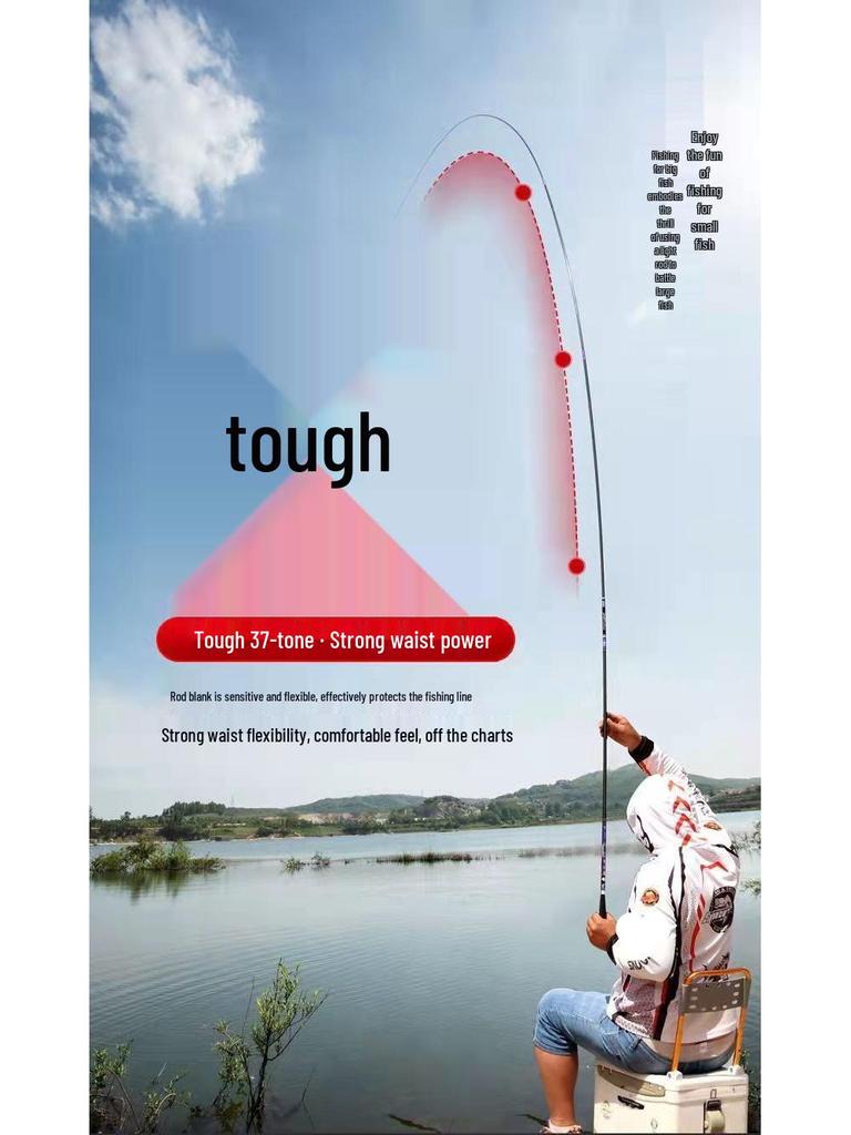 Ultra-Thin High Carbon Crucian Carp Hand Fishing Rod - Super Hard, Wild All-Around Rod, 28/19 Tone, Hot Seller