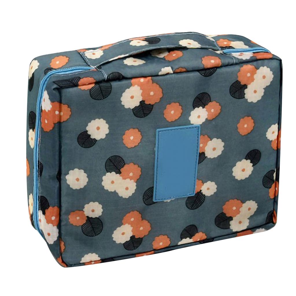 Makeup Cosmetic Storage Bag Oxford Fabric Handle Zipper Closure Toiletry Products Travel Pouch