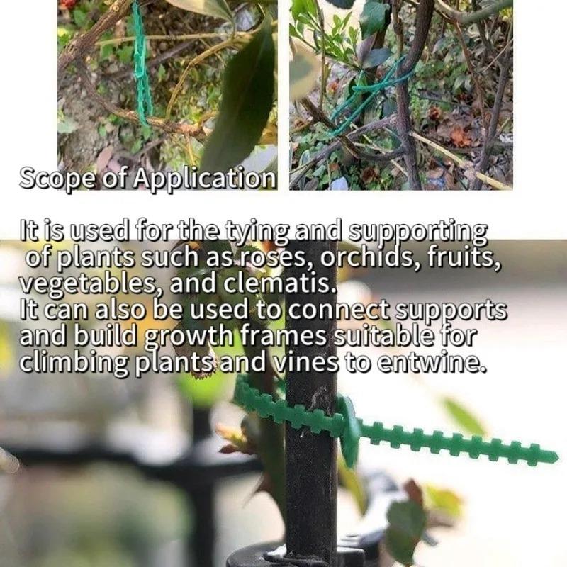30/50pcs 17cm Adjustable Plant Ties, Reusable Flexible for Vines Tomatoes Trees, Gentle On Stems, Garden Support Straps