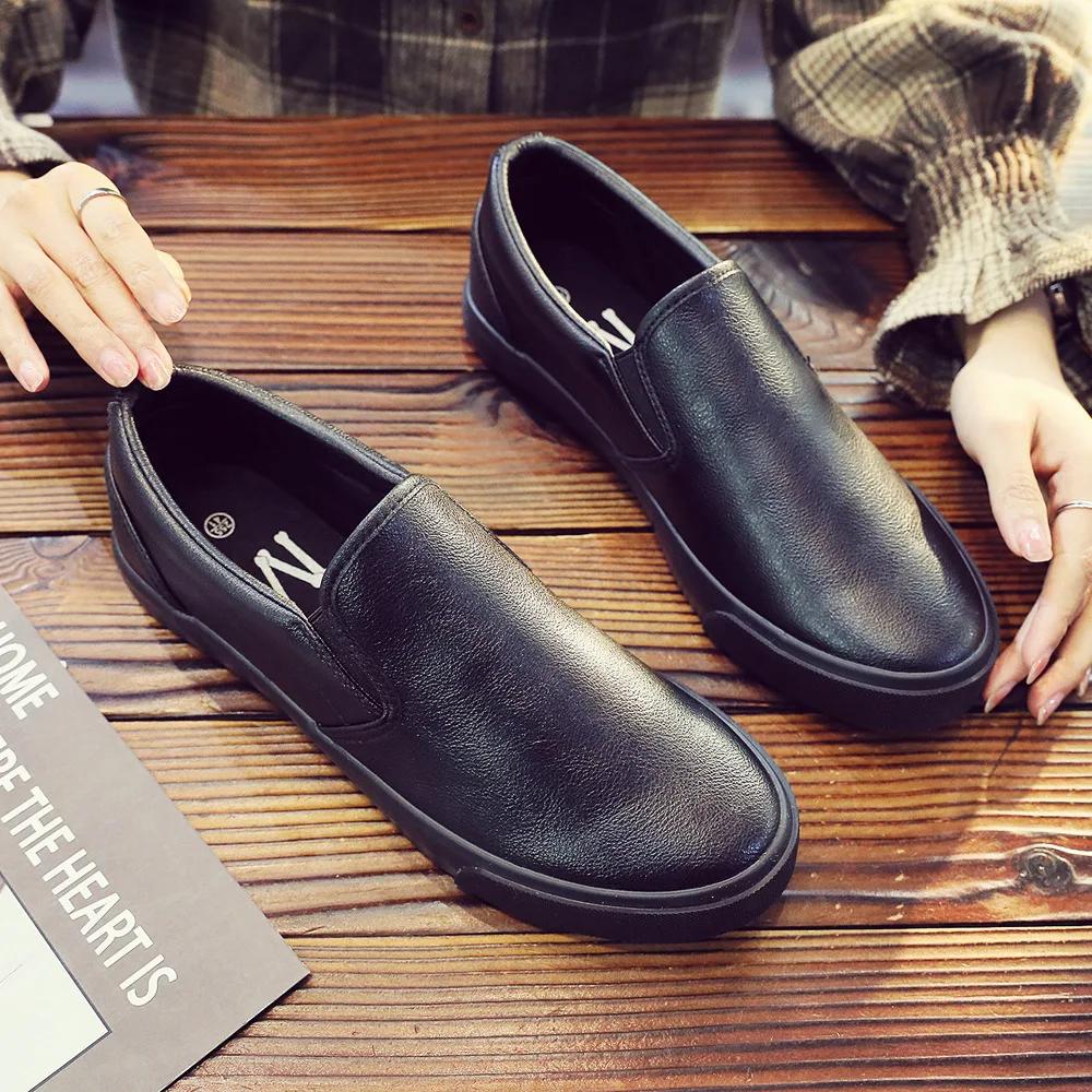 Fashion Loafers Leather Casual Shoes for Men Anti-slip Soft Sole Loafers Comfortable Men's Leather Sneakers Penny Shoes Man 2025Trend