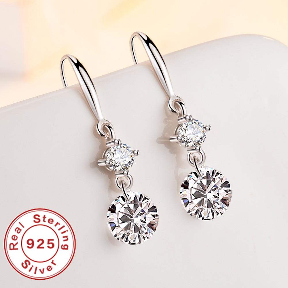 

Lihong Women s 925 Silver AAAAA Zircon Long Earrings Fashion Jewelry for Wedding Gift