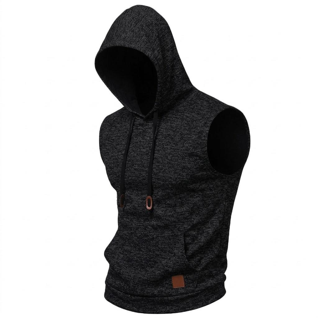Mens Sleeveless Hoodie Lightweight Hooded Mens Sweatshirt Vest Workout Luxury Clothes Tank Tops