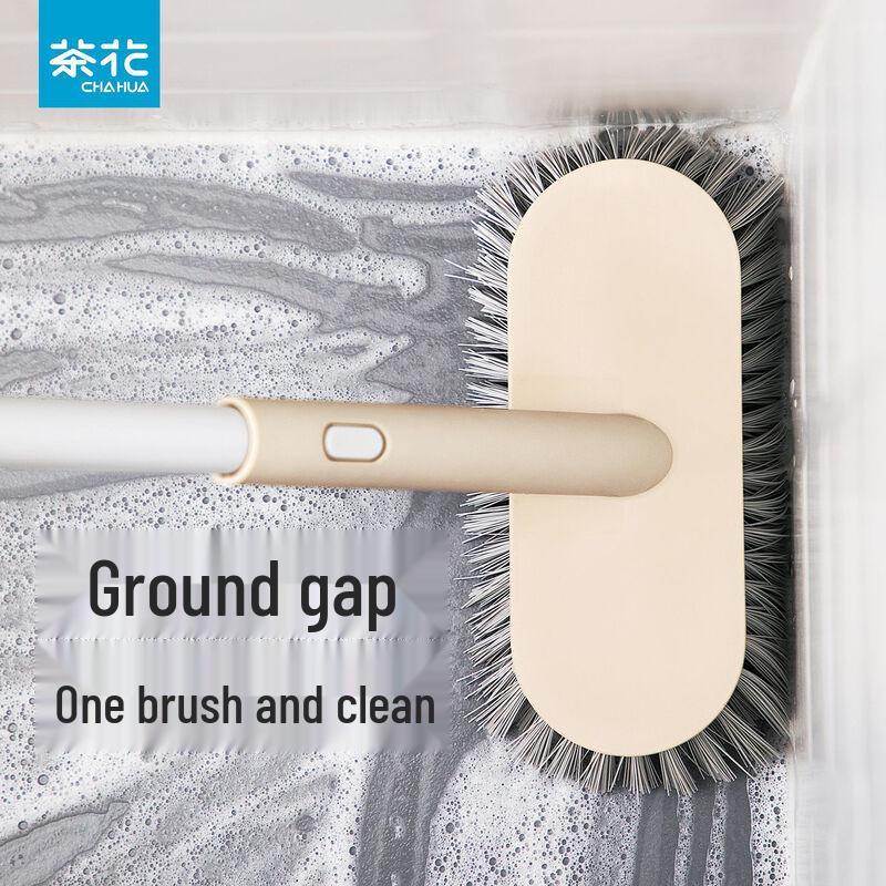 CHAHUA Long Handle Hard Bristle Bathroom & Floor Scrub Brush