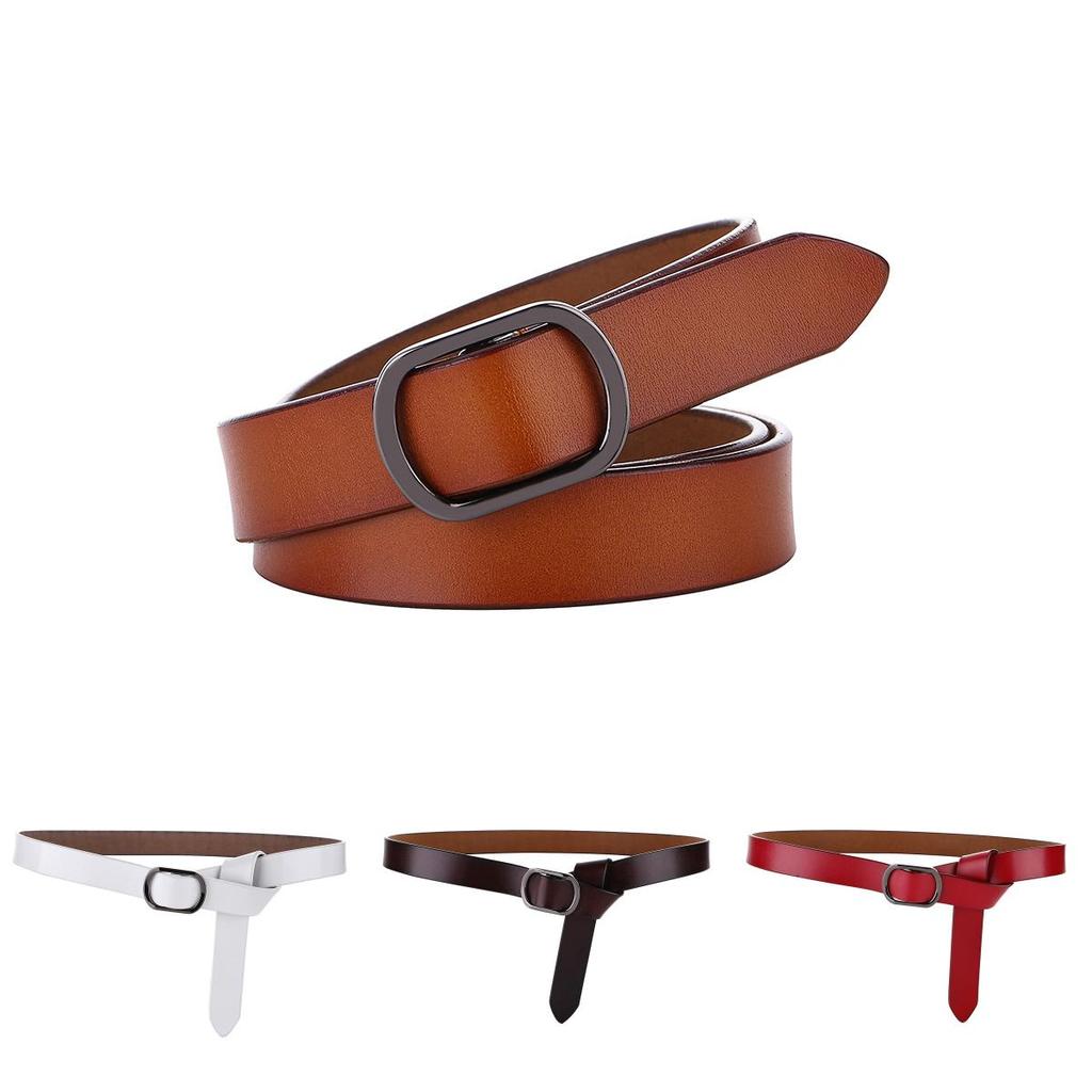 Retroinspired Leather Belt For Ladies With Metal Clasp And Pure Leather Design