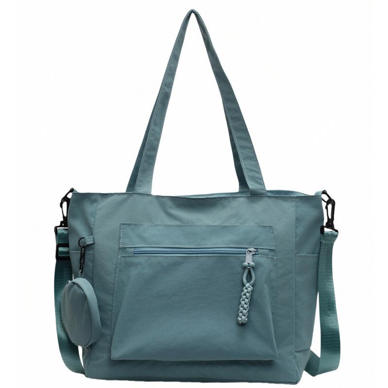 2025 New Casual Simple Large-capacity Tote Bag High-texture Cloth Bag Solid Color Shoulder Underarm Bag