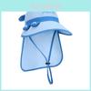Kids Summer Cartoon Bucket Hat With Removable Cape For Sun Protection And Breathability