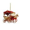 1Pc 2D Acrylic Christmas Horse Carriage Ornament - Double Printed Sleigh Decor | Winter Home Car Table Xmas Tree Hanging Pendant