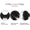 Detailed Feather Accent Costume Wing Black White Option Professional Accessory For Cosplay Roleplay Event