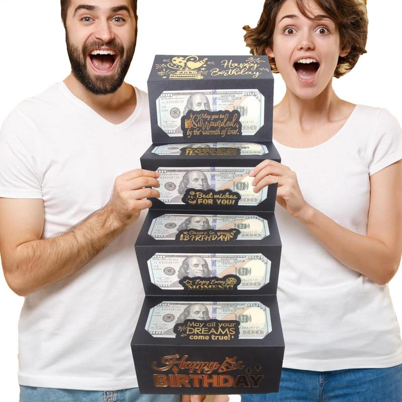 Birthday Gift Wallet Greeting Card Creative Birthday Folding Cash Holder Folding Red Envelope Birthday Gift Envelope For Kids