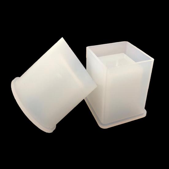 DIY Resin Pen Holder Mold Cube Cylinder Epoxy Resin Silicone Molds for DIY Flower Planter Pot Pen Holder Makeup Brush Organizer