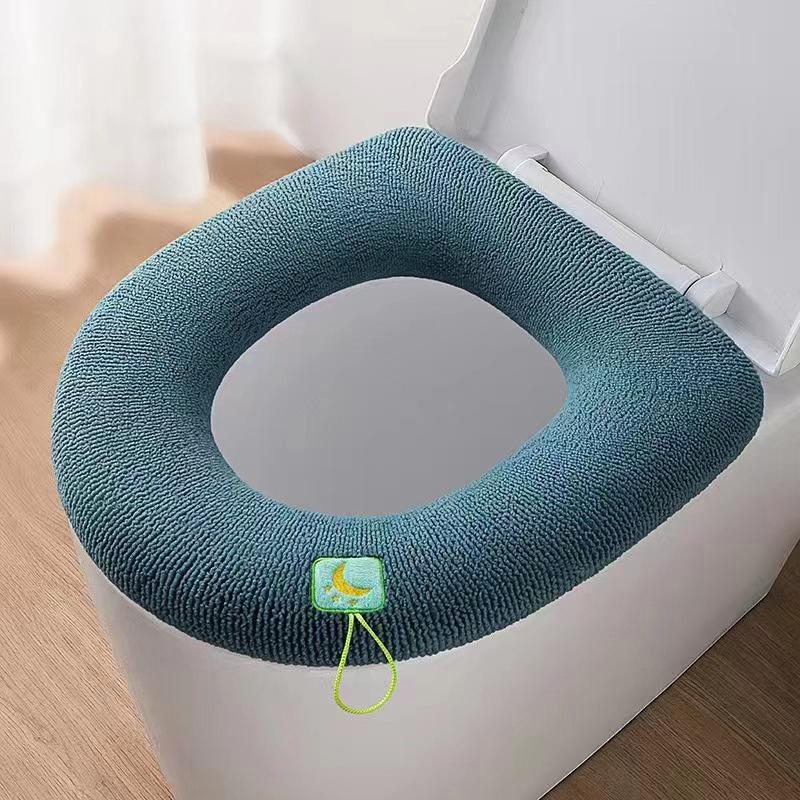 Toilet Seat Cover Warm Soft Acrylic Washable Mat Home Decor Closestool Mat Seat Case Toilet Lid Cover Accessories Bathroom Home