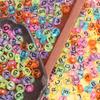 500g About 2500Pcs Flat Round Mixed Letter Loose Beads Alphabet DIY Accessories Jewellery Making 7mm Transparent Acrylic Pendant Necklace Bracelet