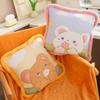 Cartoon Plush Pillow Blanket Combo