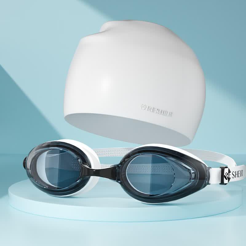Yuzhan Mid-Frame Swimming Goggles & Silicone Cap Set