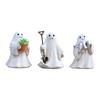 3Pcs Gardening Ghostly Statue Halloween Home Decors Resins Miniature Figurine For Garden Potted Plant and Desk Display