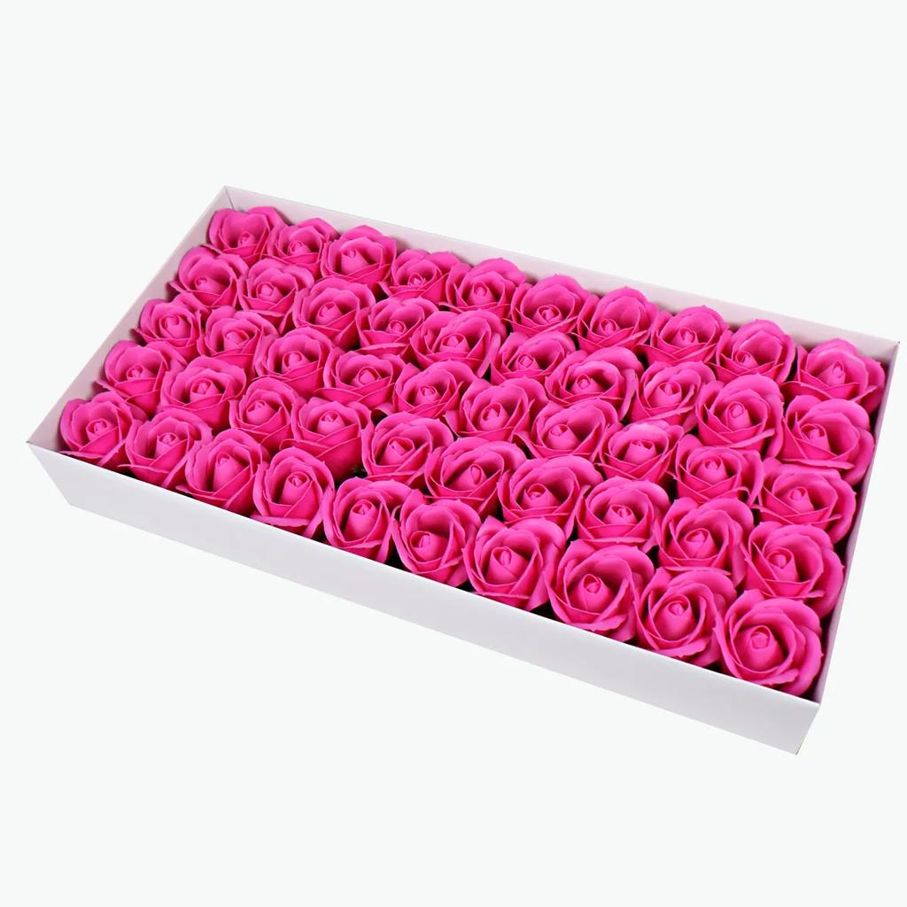 50Pcs Artificial Flower Roses Heads Dia4.5cm Wedding Decor Flower DIY Handmade Soap Flower Valentine's Day Gift Roses