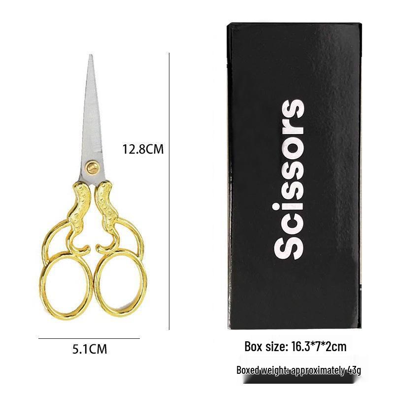 Vintage Small Scissors for Home, Student Art, Embroidery, Yarn, Office, Paper Cutting, and Tea Bag Trimming