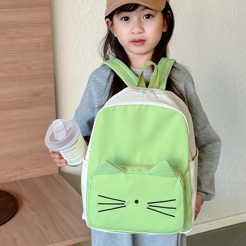 Cartoon Cat Kids Backpacks Kawaii Children's Handbags for Girls Boys Kindergarten Schoolbag Korean Toddler Travel Storage Bag