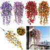 Multicolor Artificial Flower DIY Viola Tricolor Eucalyptus Pansy Hanging Lifelike Plants Wreath Wall Hanging Ornament