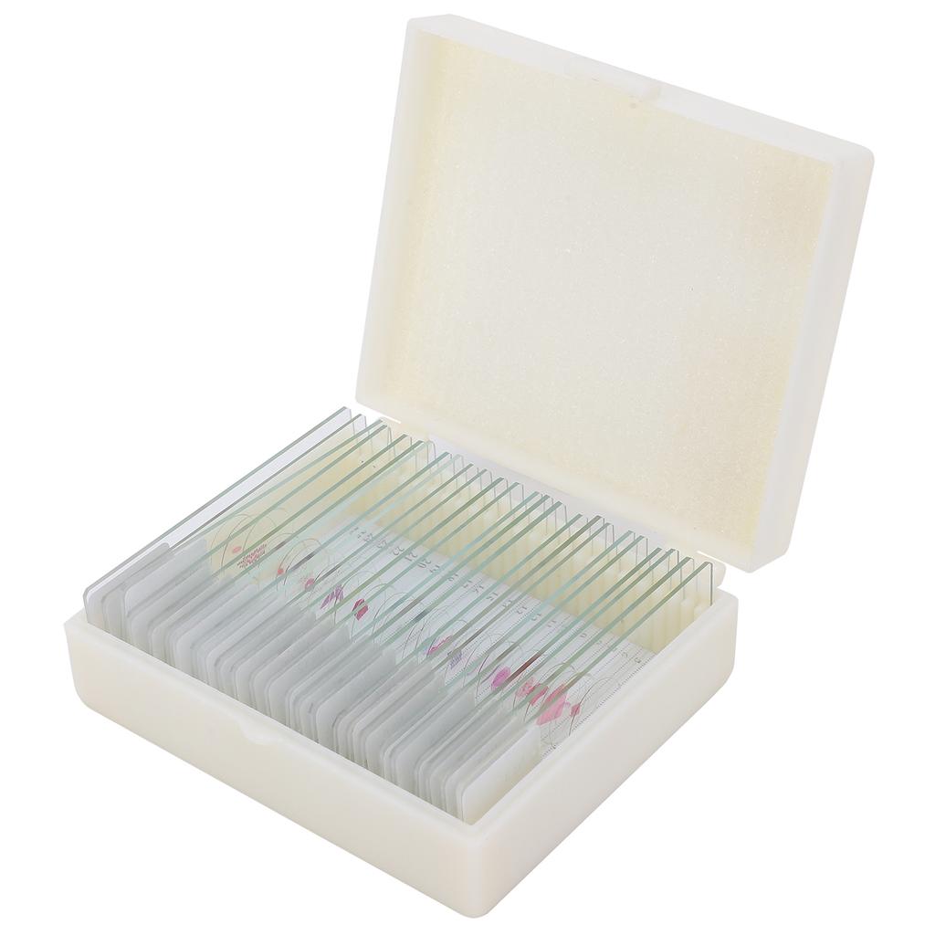 DW‑25 25Pcs Animal Slides Microscope Sample Slides Specimens for Science Education