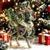2D Flat Goat Hanging Ornament Acrylic Animal Pendant Christmas Tree Decoration Car Rearview Mirror Charm New Year Hanging