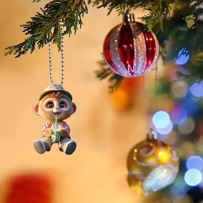 Festival Cute Monkey Car Pendant: Rearview Mirror & Home Hanging Ornament